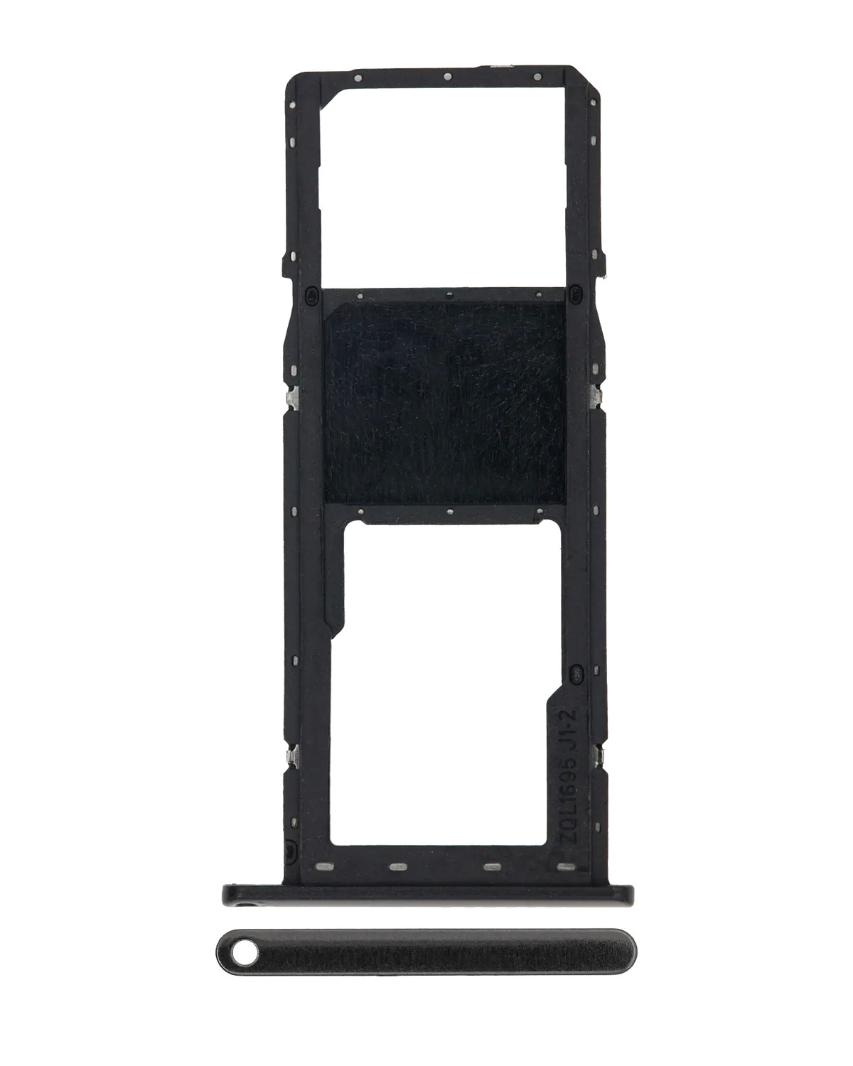 Single Sim Card Tray Compatible For Samsung Galaxy A01 (A015 / 2020) (Black)