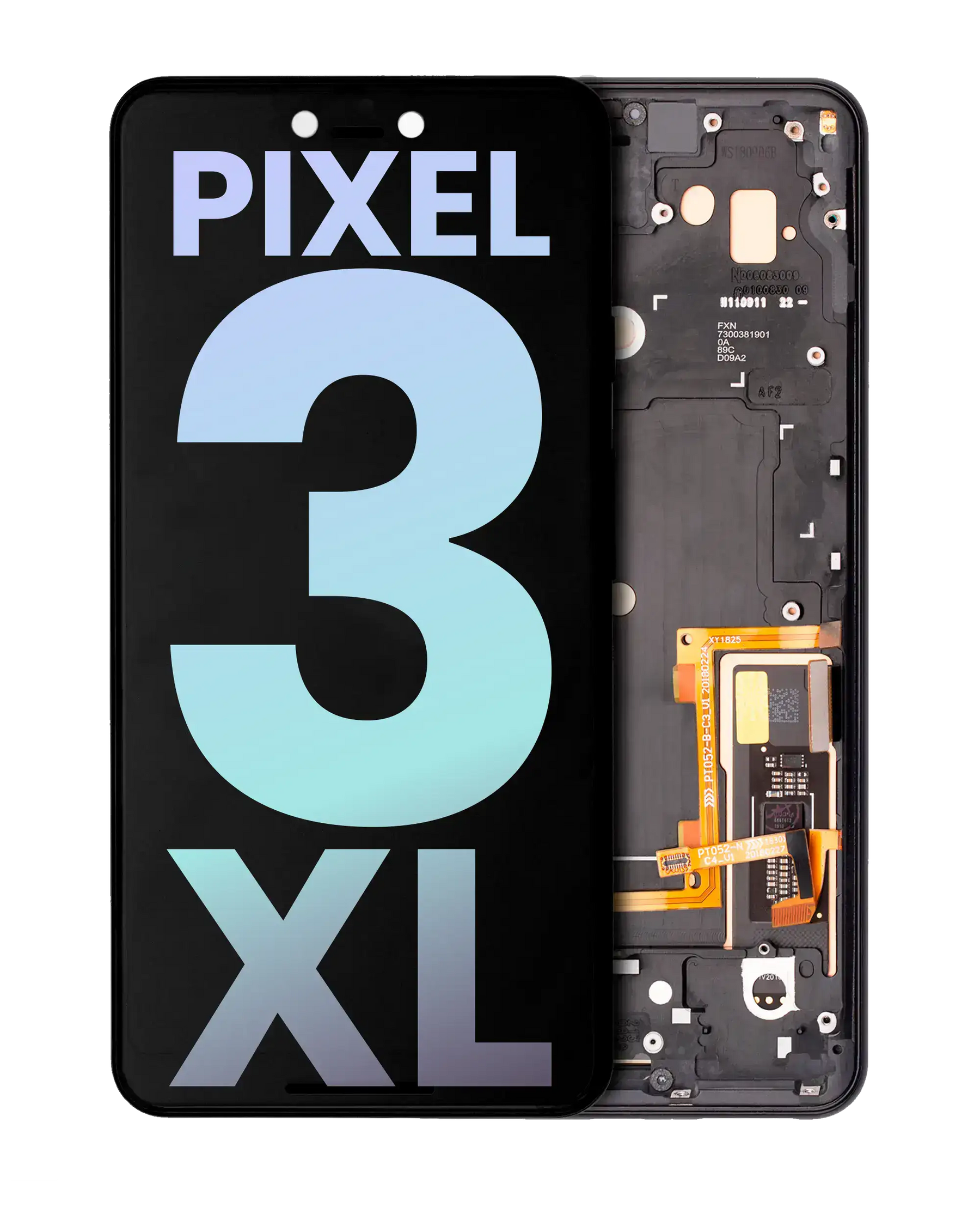 OLED Assembly With Frame Compatible For Google Pixel 3 XL Replacement (Genuine OEM) (Just Black)