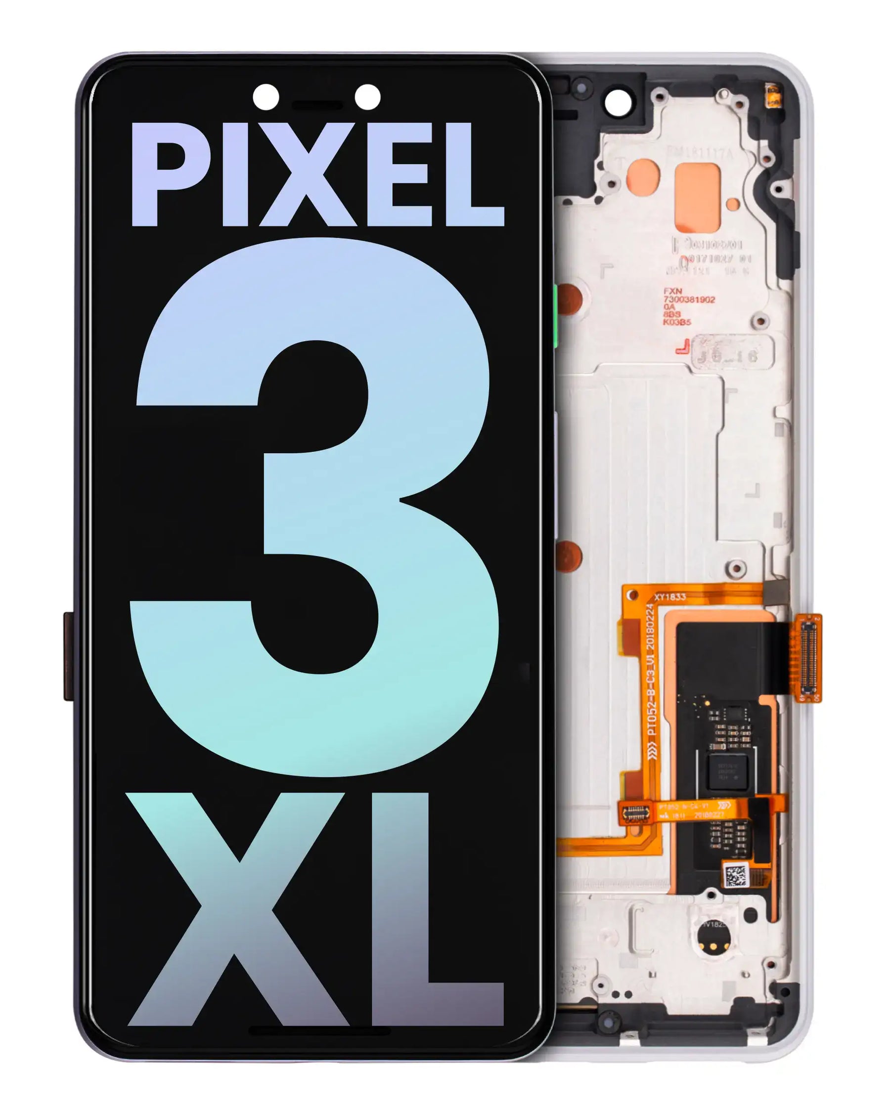 Replacement OLED Assembly With Frame Compatible For Google Pixel 3 XL (Genuine OEM) (Clearly White)