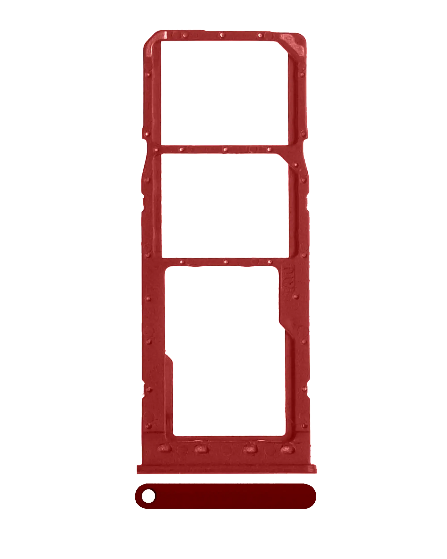 Dual Sim Card Tray Compatible For Samsung Galaxy A10 (A105 / 2019) (Red)