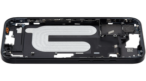 Mid-Frame Housing With Power And Volume Button Compatible For iPhone 16 (US Version) (Used OEM Pull: Grade A) (Black)