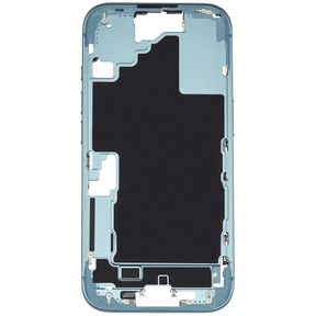 Mid-Frame Housing With Power And Volume Button Compatible For iPhone 16 (US Version) (Used OEM Pull: Grade A) (Teal)