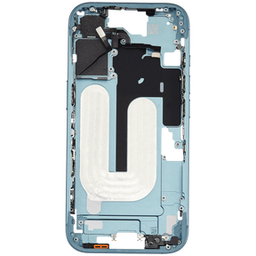 Mid-Frame Housing With Power And Volume Button Compatible For iPhone 16 (US Version) (Used OEM Pull: Grade A) (Teal)