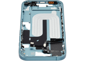 Mid-Frame Housing With Power And Volume Button Compatible For iPhone 16 (US Version) (Used OEM Pull: Grade A) (Teal)