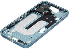 Mid-Frame Housing With Power And Volume Button Compatible For iPhone 16 (US Version) (Used OEM Pull: Grade A) (Teal)