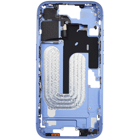 Mid-Frame Housing With Power And Volume Button Compatible For iPhone 16 (US Version) (Used OEM Pull: Grade A) (Ultramarine)