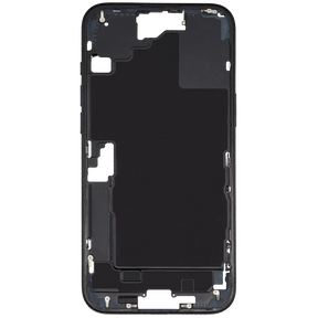 Mid-Frame Housing With Power And Volume Button Compatible For iPhone 16 Plus (US Version) (Used OEM Pull: Grade A) (Black)