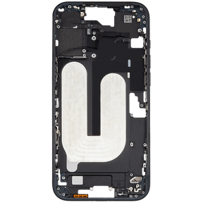 Mid-Frame Housing With Power And Volume Button Compatible For iPhone 16 Plus (US Version) (Used OEM Pull: Grade A) (Black)