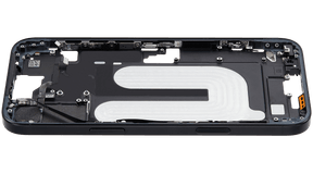 Mid-Frame Housing With Power And Volume Button Compatible For iPhone 16 Plus (US Version) (Used OEM Pull: Grade A) (Black)