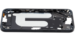 Mid-Frame Housing With Power And Volume Button Compatible For iPhone 16 Plus (US Version) (Used OEM Pull: Grade A) (Black)