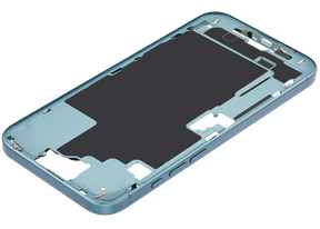 Mid-Frame Housing With Power And Volume Button Compatible For iPhone 16 Plus (US Version) (Used OEM Pull: Grade A) (Teal)