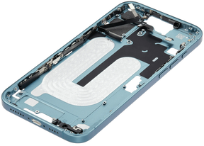 Mid-Frame Housing With Power And Volume Button Compatible For iPhone 16 Plus (US Version) (Used OEM Pull: Grade A) (Teal)