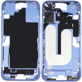 Mid-Frame Housing With Power And Volume Button Compatible For iPhone 16 Plus (US Version) (Used OEM Pull: Grade A) (Ultramarine)