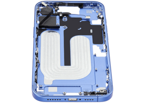 Mid-Frame Housing With Power And Volume Button Compatible For iPhone 16 Plus (US Version) (Used OEM Pull: Grade A) (Ultramarine)