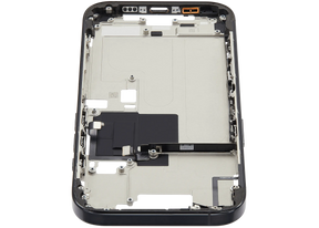 Mid-Frame Housing With Power And Volume Button Compatible For iPhone 16 Pro (US Version) (Used OEM Pull: Grade A) (Black Titanium)