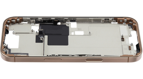 Mid-Frame Housing With Power And Volume Button Compatible For iPhone 16 Pro (US Version) (Used OEM Pull: Grade A) (Desert Titanium)