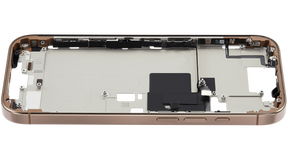 Mid-Frame Housing With Power And Volume Button Compatible For iPhone 16 Pro (US Version) (Used OEM Pull: Grade A) (Desert Titanium)