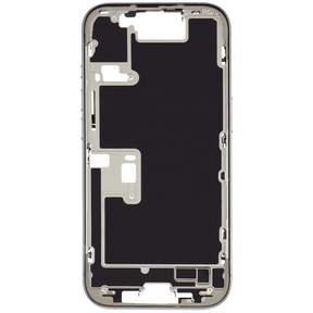 Mid-Frame Housing With Power And Volume Button Compatible For iPhone 16 Pro (US Version) (Used OEM Pull: Grade A) (Natural Titanium)