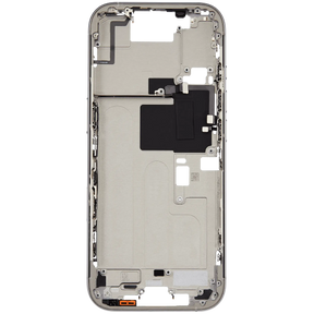 Mid-Frame Housing With Power And Volume Button Compatible For iPhone 16 Pro (US Version) (Used OEM Pull: Grade A) (Natural Titanium)