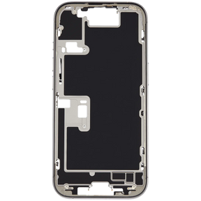 Mid-Frame Housing With Power And Volume Button Compatible For iPhone 16 Pro (US Version) (Used OEM Pull: Grade A) (White Titanium)