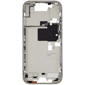 Mid-Frame Housing With Power And Volume Button Compatible For iPhone 16 Pro (US Version) (Used OEM Pull: Grade A) (White Titanium)
