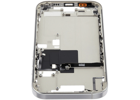 Mid-Frame Housing With Power And Volume Button Compatible For iPhone 16 Pro (US Version) (Used OEM Pull: Grade A) (White Titanium)