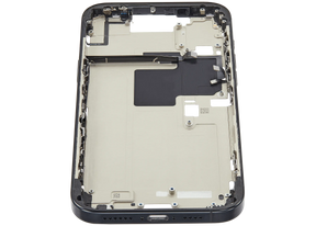 Mid-Frame Housing With Power And Volume Button Compatible For iPhone 16 Pro max (US Version) (Used OEM Pull: Grade A) (Black Titanium)