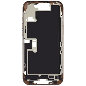 Mid-Frame Housing With Power And Volume Button Compatible For iPhone 16 Pro max (US Version) (Used OEM Pull: Grade A) (Desert Titanium)