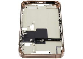 Mid-Frame Housing With Power And Volume Button Compatible For iPhone 16 Pro max (US Version) (Used OEM Pull: Grade A) (Desert Titanium)