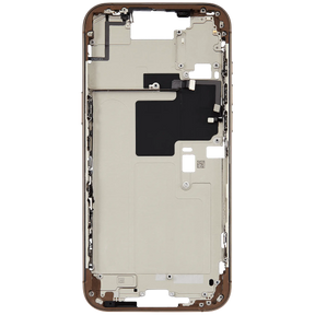 Mid-Frame Housing With Power And Volume Button Compatible For iPhone 16 Pro max (US Version) (Used OEM Pull: Grade A) (Desert Titanium)