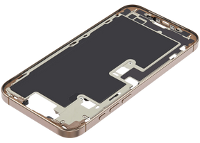 Mid-Frame Housing With Power And Volume Button Compatible For iPhone 16 Pro max (US Version) (Used OEM Pull: Grade A) (Desert Titanium)