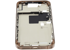 Mid-Frame Housing With Power And Volume Button Compatible For iPhone 16 Pro max (US Version) (Used OEM Pull: Grade A) (Desert Titanium)