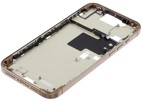 Mid-Frame Housing With Power And Volume Button Compatible For iPhone 16 Pro max (US Version) (Used OEM Pull: Grade A) (Desert Titanium)