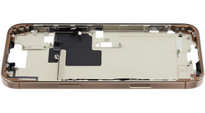 Mid-Frame Housing With Power And Volume Button Compatible For iPhone 16 Pro max (US Version) (Used OEM Pull: Grade A) (Desert Titanium)