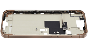 Mid-Frame Housing With Power And Volume Button Compatible For iPhone 16 Pro max (US Version) (Used OEM Pull: Grade A) (Desert Titanium)