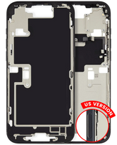 Mid-Frame Housing With Power And Volume Button Compatible For iPhone 16 Pro max (US Version) (Used OEM Pull: Grade A) (Black Titanium)