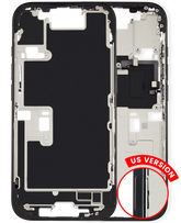 Mid-Frame Housing With Power And Volume Button Compatible For iPhone 16 Pro (US Version) (Used OEM Pull: Grade A) (Black Titanium)