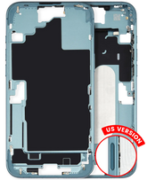 Mid-Frame Housing With Power And Volume Button Compatible For iPhone 16 Plus (US Version) (Used OEM Pull: Grade A) (Teal)