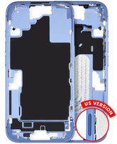 Mid-Frame Housing With Power And Volume Button Compatible For iPhone 16 (US Version) (Used OEM Pull: Grade A) (Ultramarine)