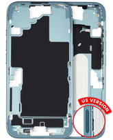 Mid-Frame Housing With Power And Volume Button Compatible For iPhone 16 (US Version) (Used OEM Pull: Grade A) (Teal)
