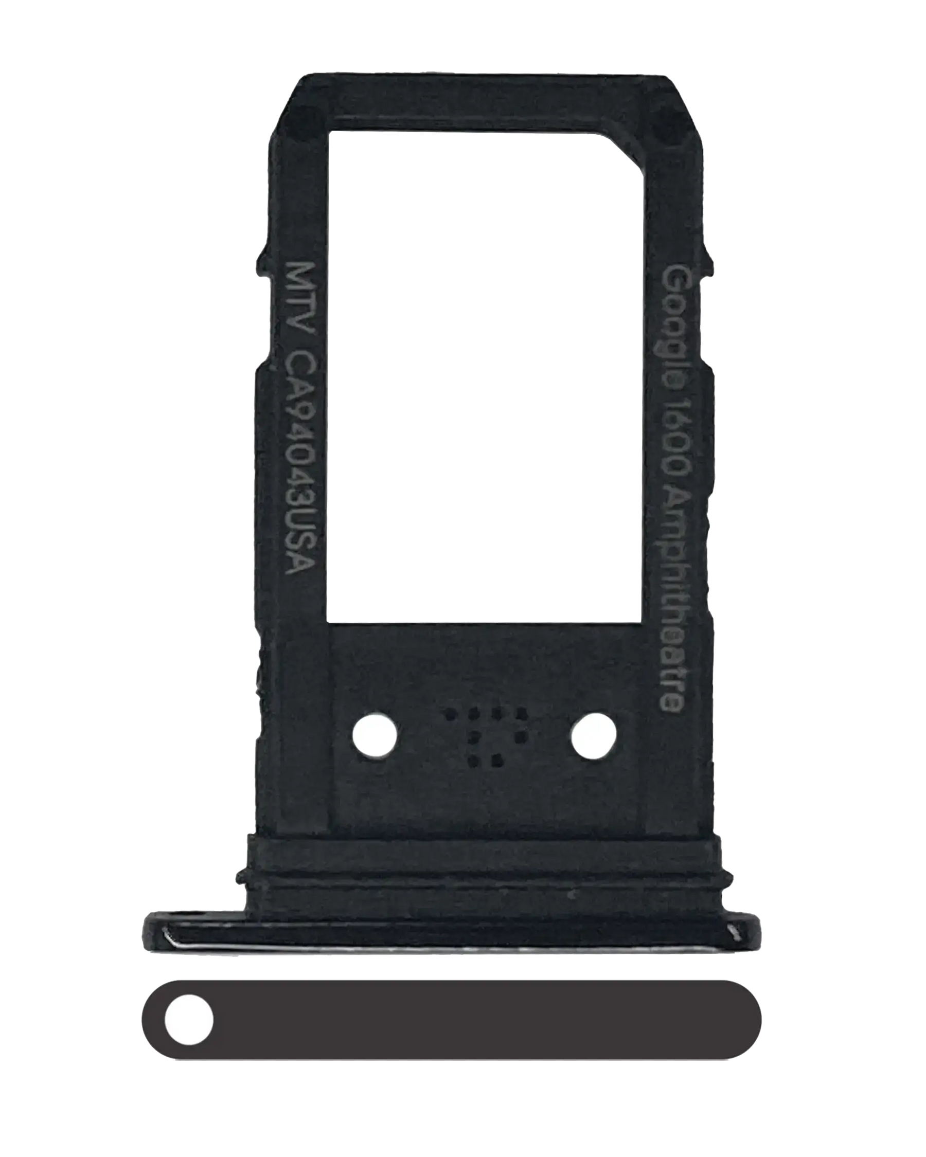 Sim Card Tray Compatible For Google Pixel 3a XL Replacement (Genuine OEM) (Just Black)