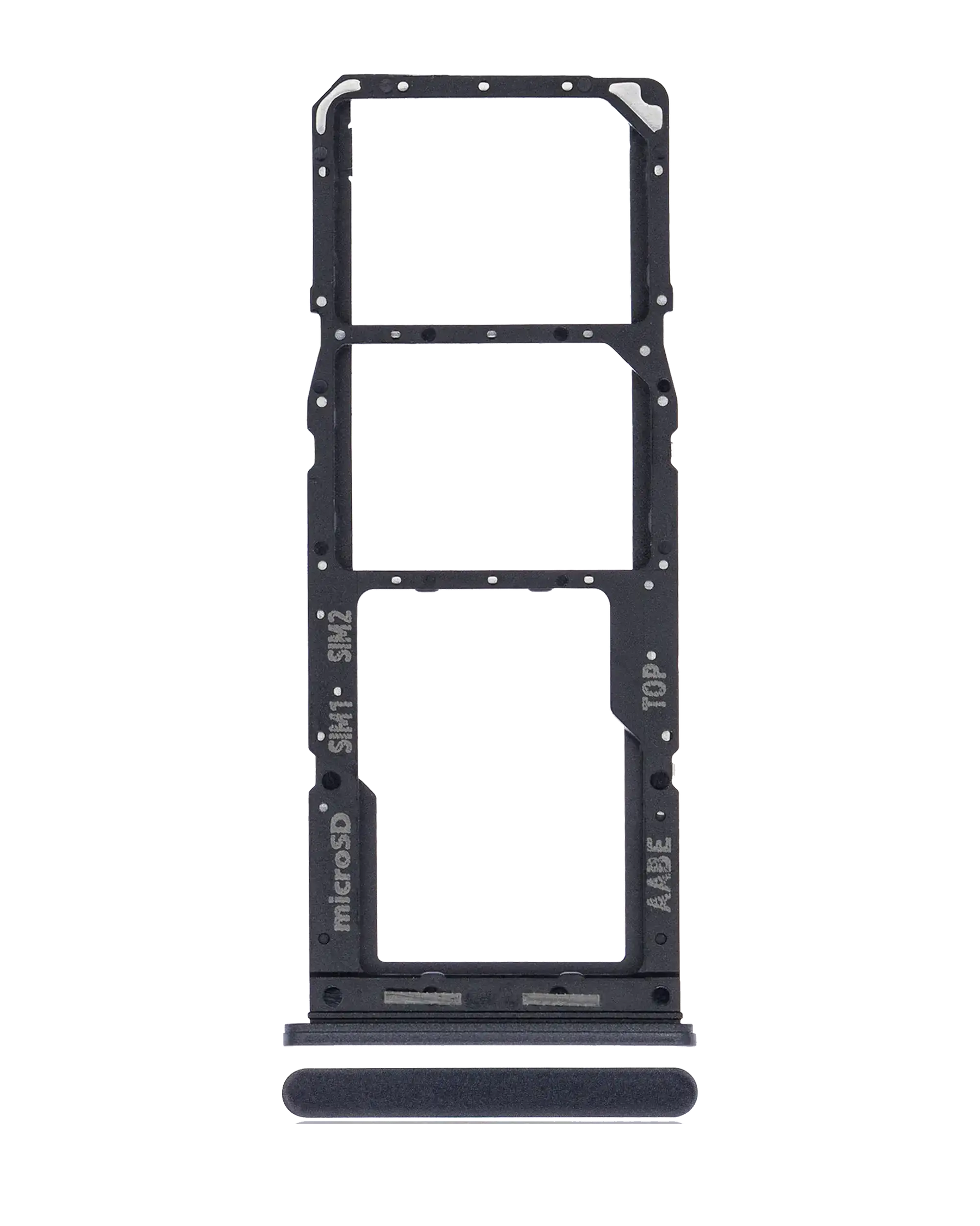 Dual Sim Card Tray Compatible For Samsung Galaxy A12 (A125 / 2020) (Black)