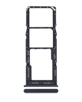 Dual Sim Card Tray Compatible For Samsung Galaxy A12 (A125 / 2020) (Black)