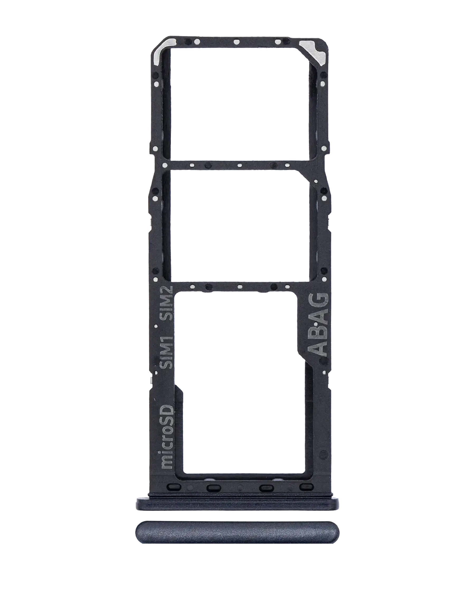 Dual Sim Card Tray Compatible For Samsung Galaxy A21S (A217 / 2020) (Black)