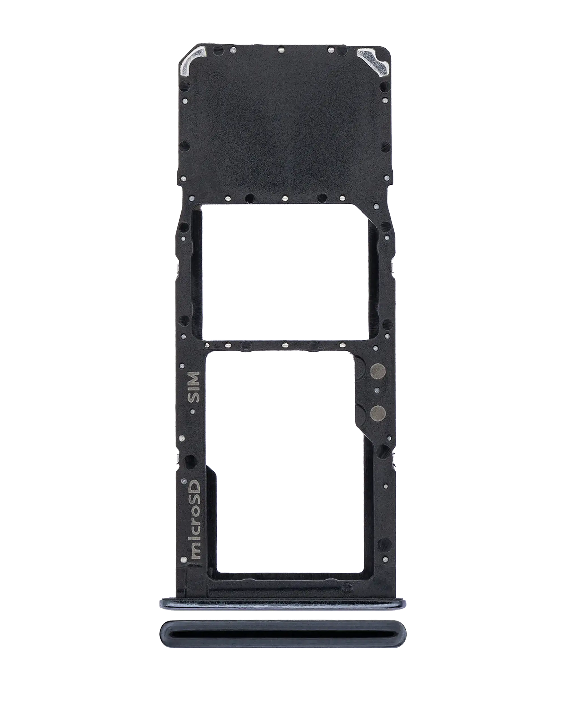 Replacement Single Sim Card Tray Compatible For Samsung Galaxy A51 4G (A515 / 2019) / A71 (A715 / 2020) (Prism Crush Black)