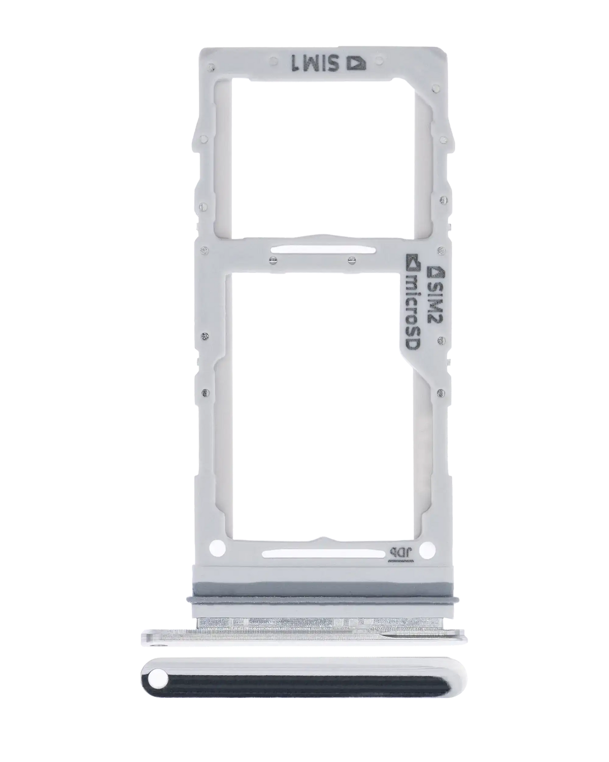 Dual Sim Card Tray Compatible For Samsung Galaxy A71 5G Replacement (A716 / 2020) (Prism Cube Silver)