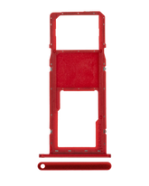 Single Sim Card Tray Compatible For Samsung Galaxy A01 (A015 / 2020) (Red)