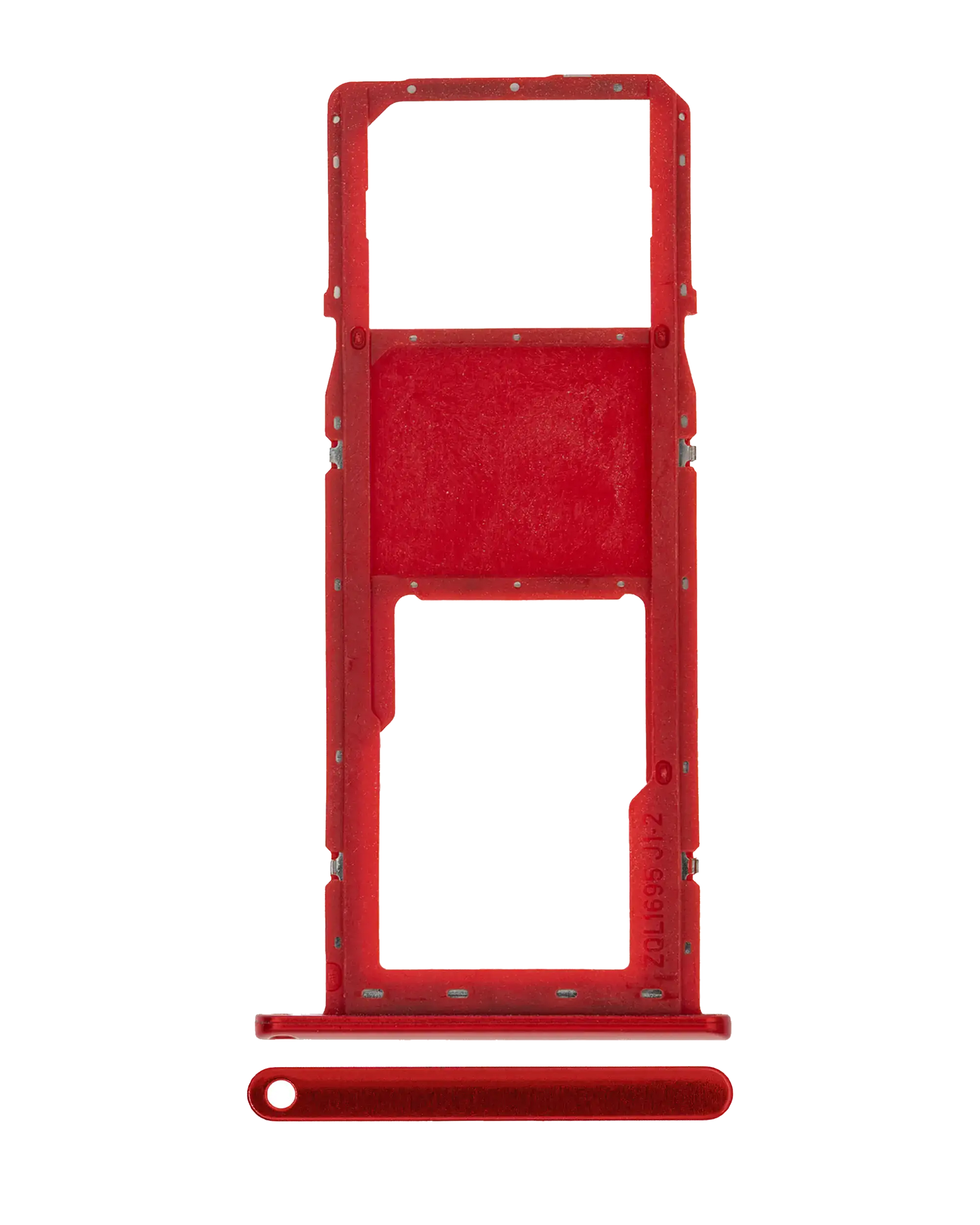 Single Sim Card Tray Compatible For Samsung Galaxy A01 (A015 / 2020) (Red)