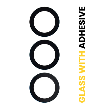 Back Camera Lens (Glass Only) With Adhesive Compatible For Samsung Galaxy S24 FE 5G (3 Piece Set)