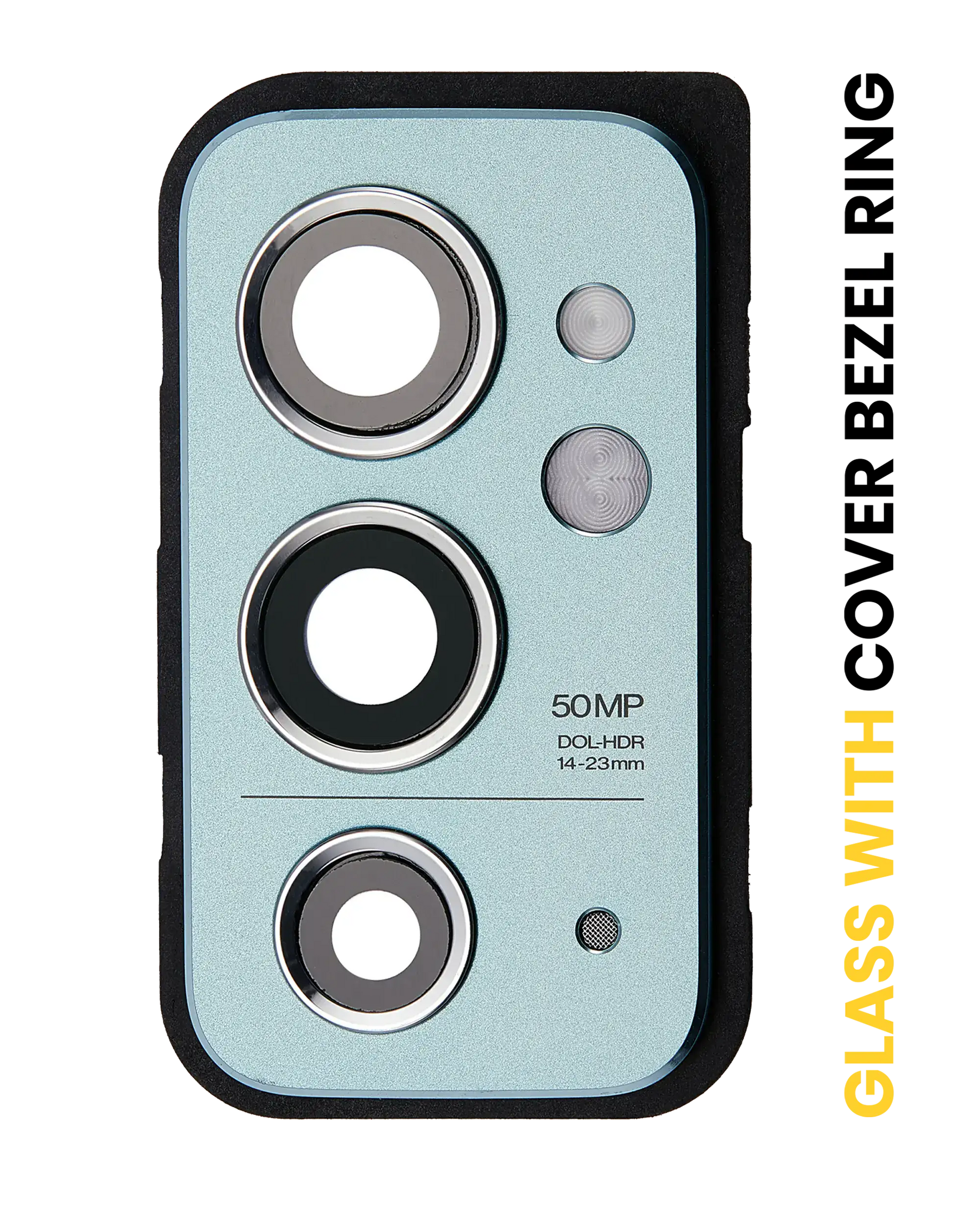 Replacement Back Camera Lens With Cover Bezel Ring Compatible For OnePlus 9RT 5G (Blue)